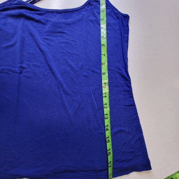 Blue Tank Top Camisole, Bamboo Cami Spaghetti Strap Camisole Summer Ttops Size M - Picture 2 of 6